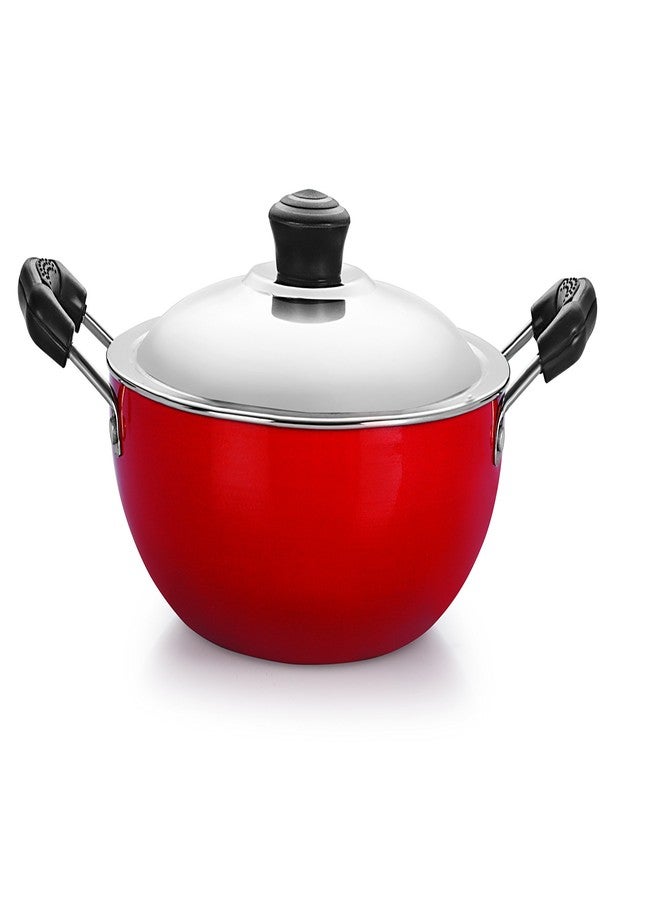 Nirlon Non-Stick Aluminium Deep Kadai Combo Set Big & Small Size with Stainless Steel Lid. Easy to Cook, Lowest Price Gurantee. - Image 4